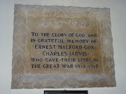 War Memorial in Clipsham.
